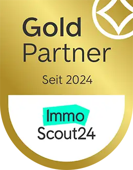 Immoscout24 Goldpartner Siegel der SQUAREMETER IMMOBILIEN GmbH aus München, Nürnberg & Fürth